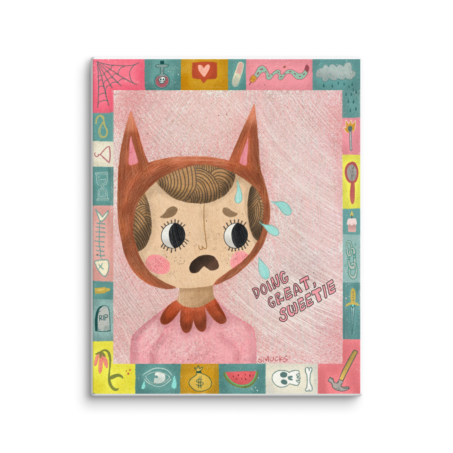 Doing Great, Sweetie 8x10 Canvas Wall Art