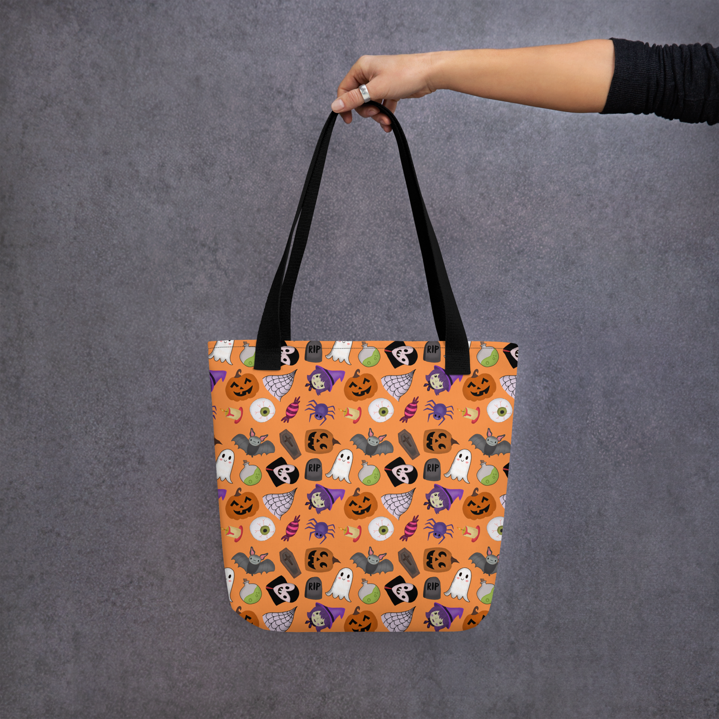Hello Halloween Pattern Tote Bag
