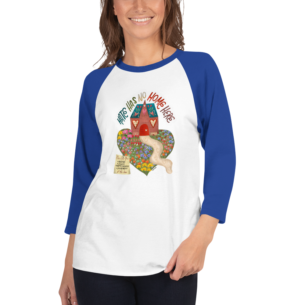 Hate Has No Home Here Unisex Baseball Tee