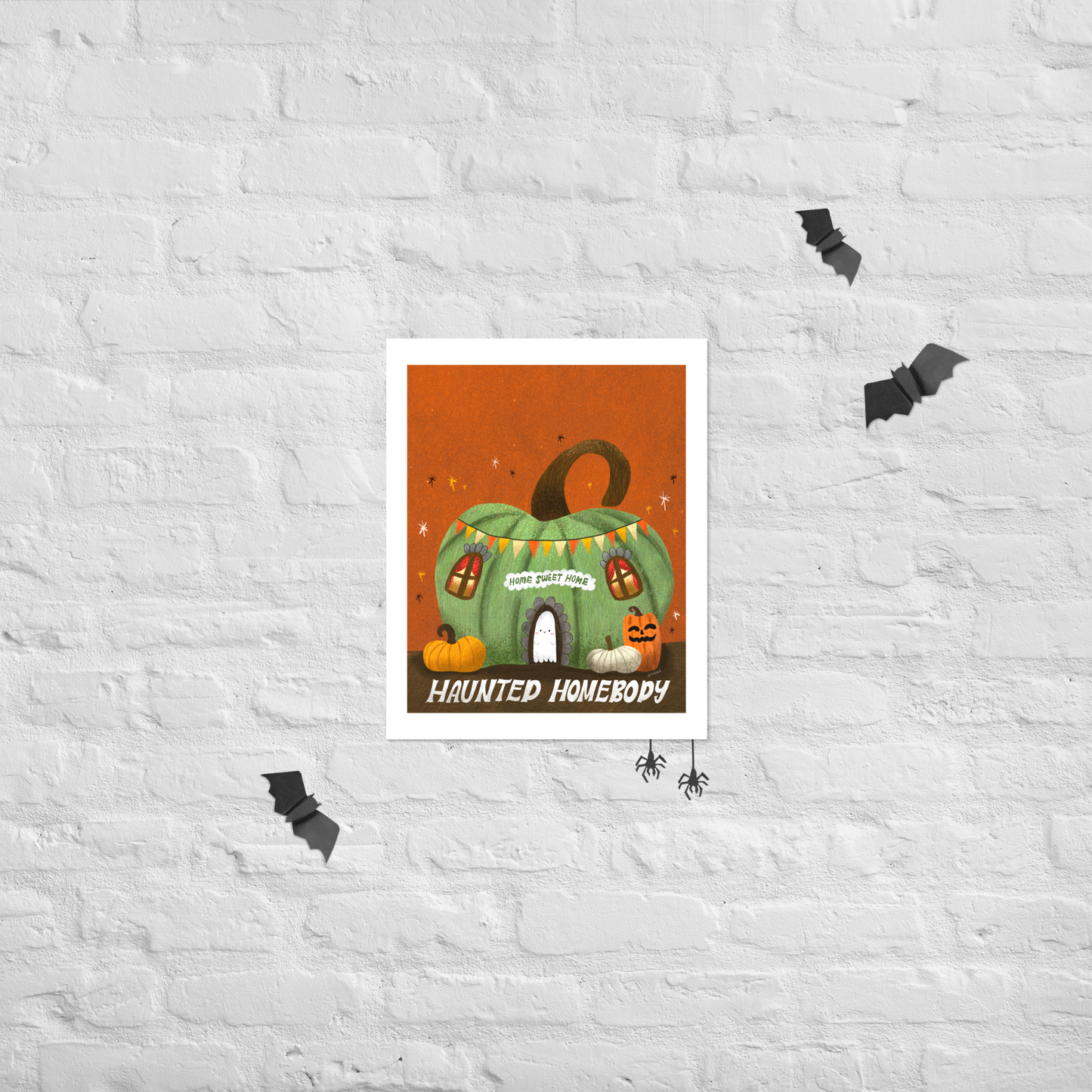 Haunted Homebody Pumpkin Matte Art Poster Print