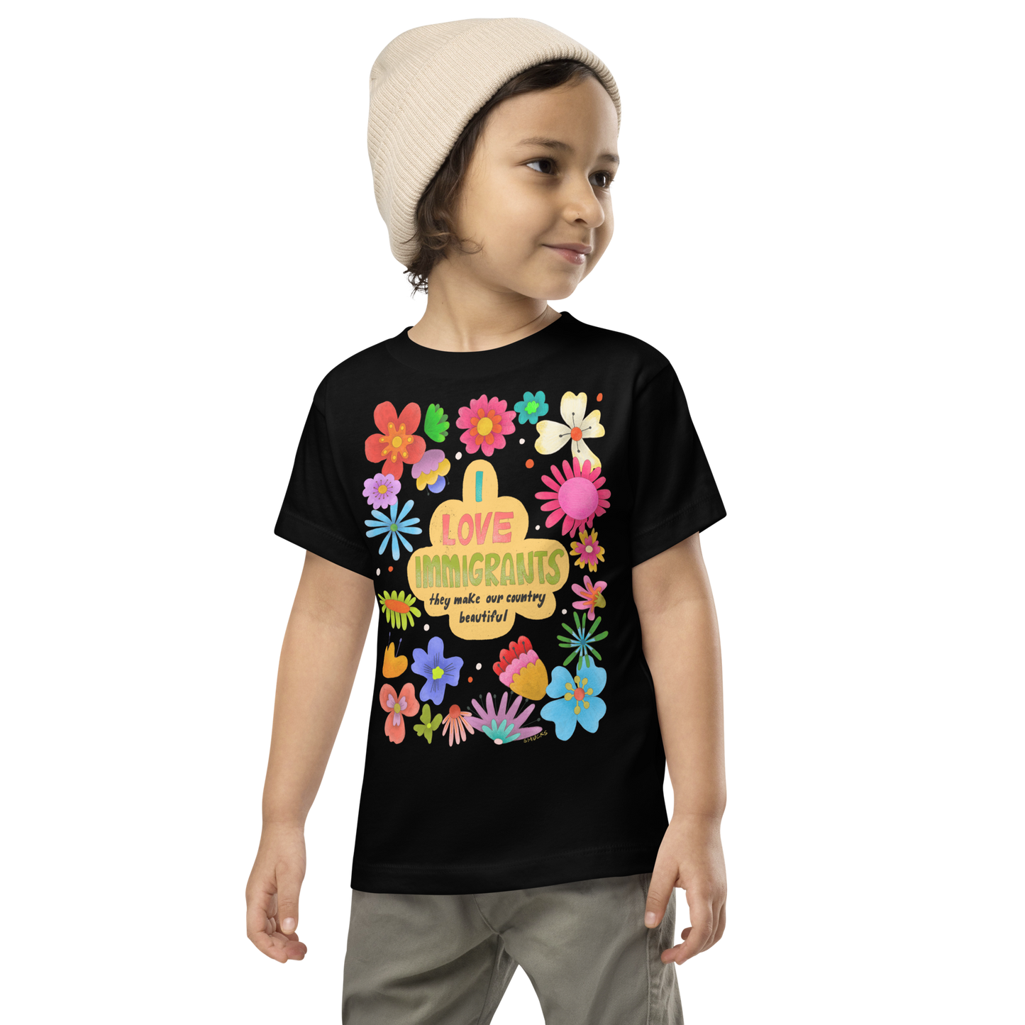 I Love Immigrants Toddler Short Sleeve Tee