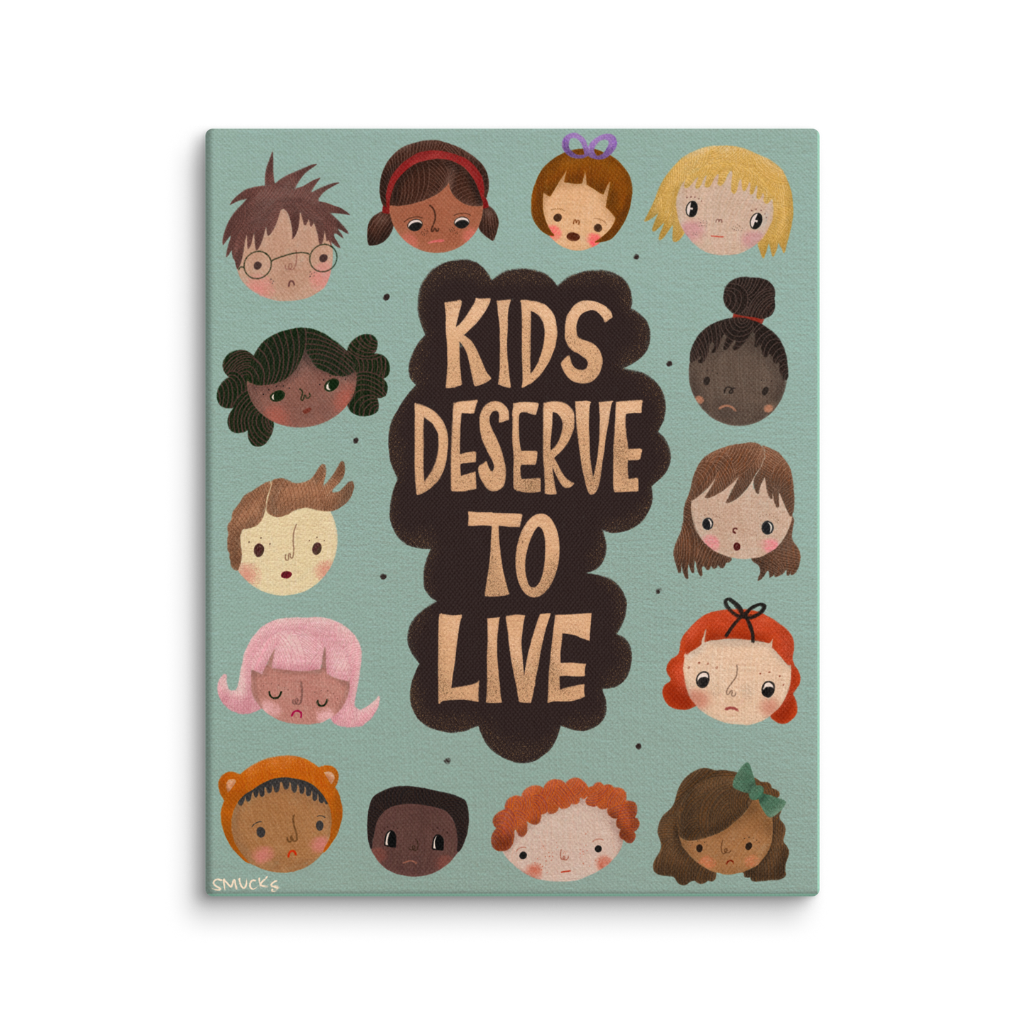 Kids Deserve To Live 8x10 Canvas Wall Art