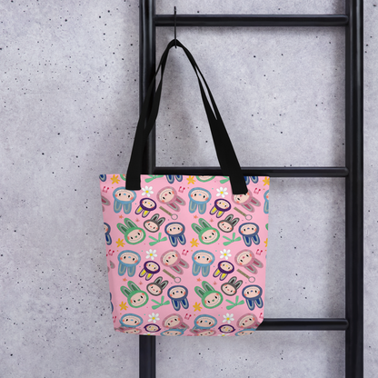 Luv Labubu Pattern Tote Bag
