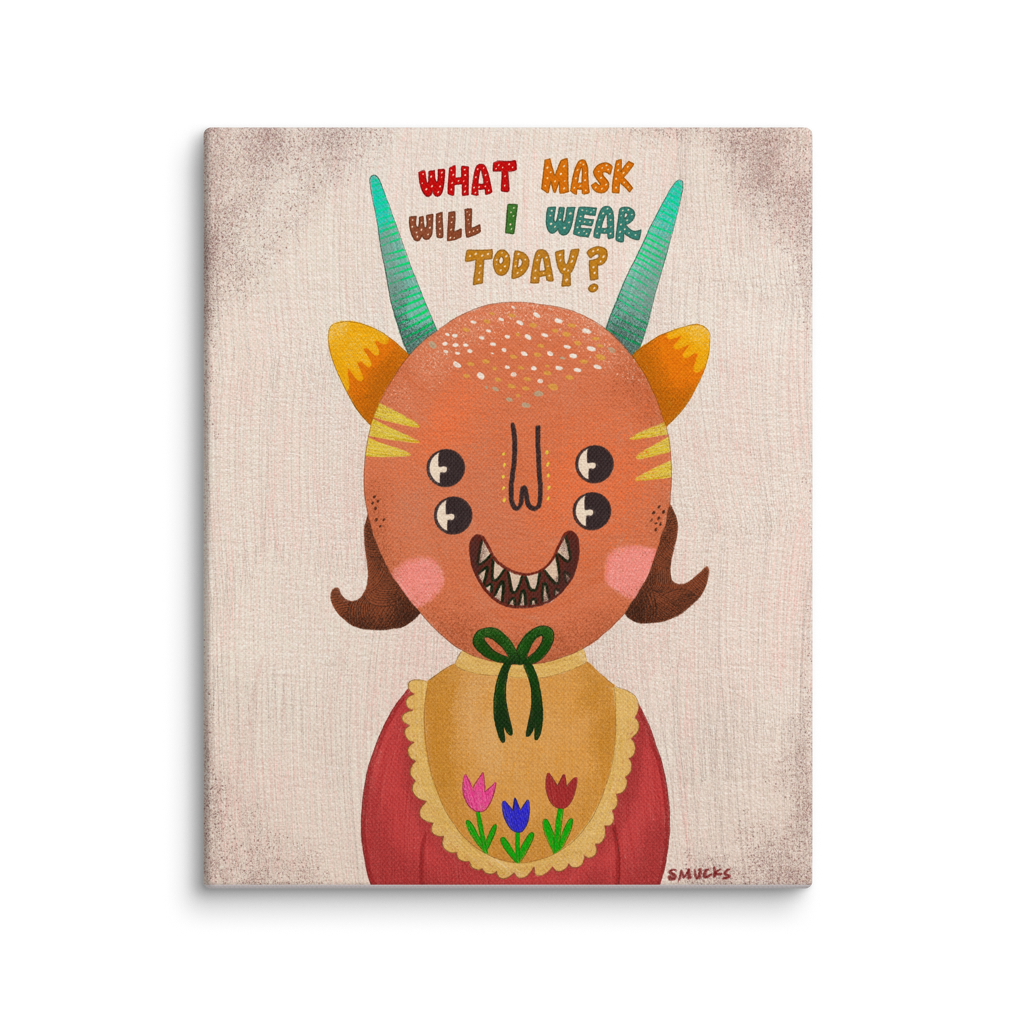 What Mask Will I Wear Today? 8x10 Canvas Wall Art
