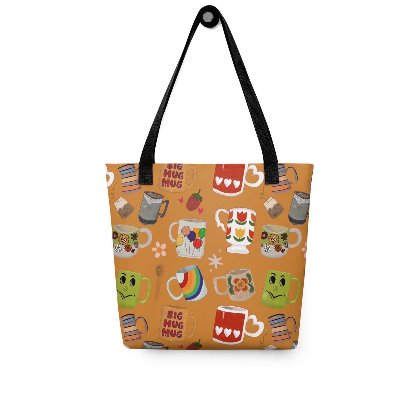 Totally Muggin' Vintage Mug Pattern Tote Bag