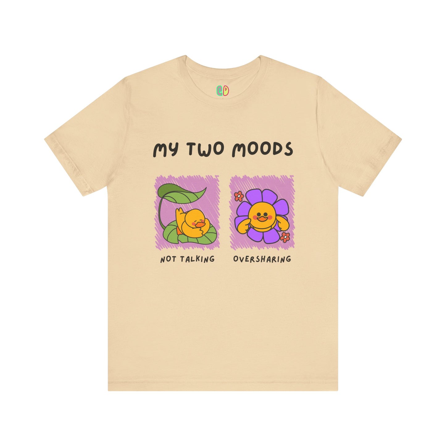 kawaii duck unisex graphic tshirt for introverts and oversharers