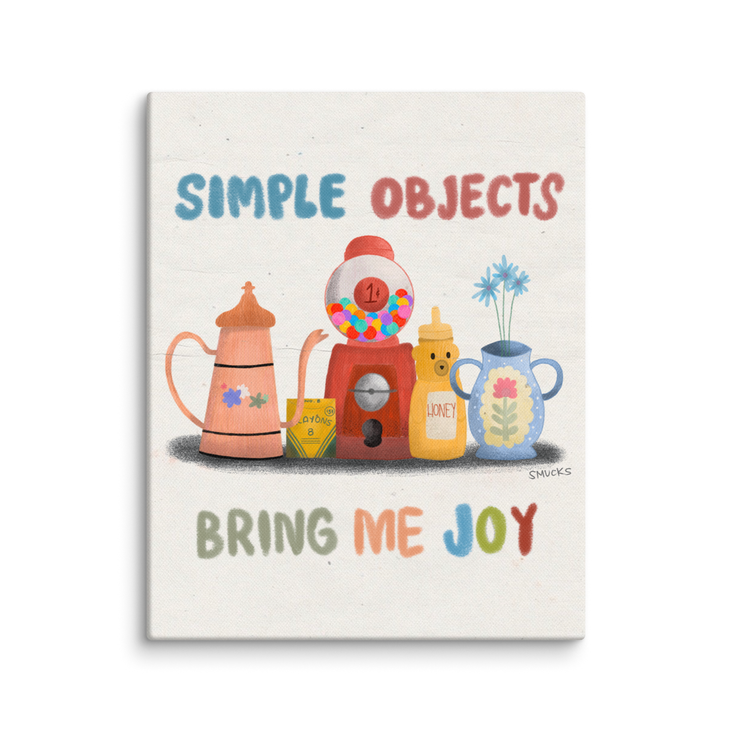 Simple Objects Bring Me Joy 8x10 Canvas Wall Art