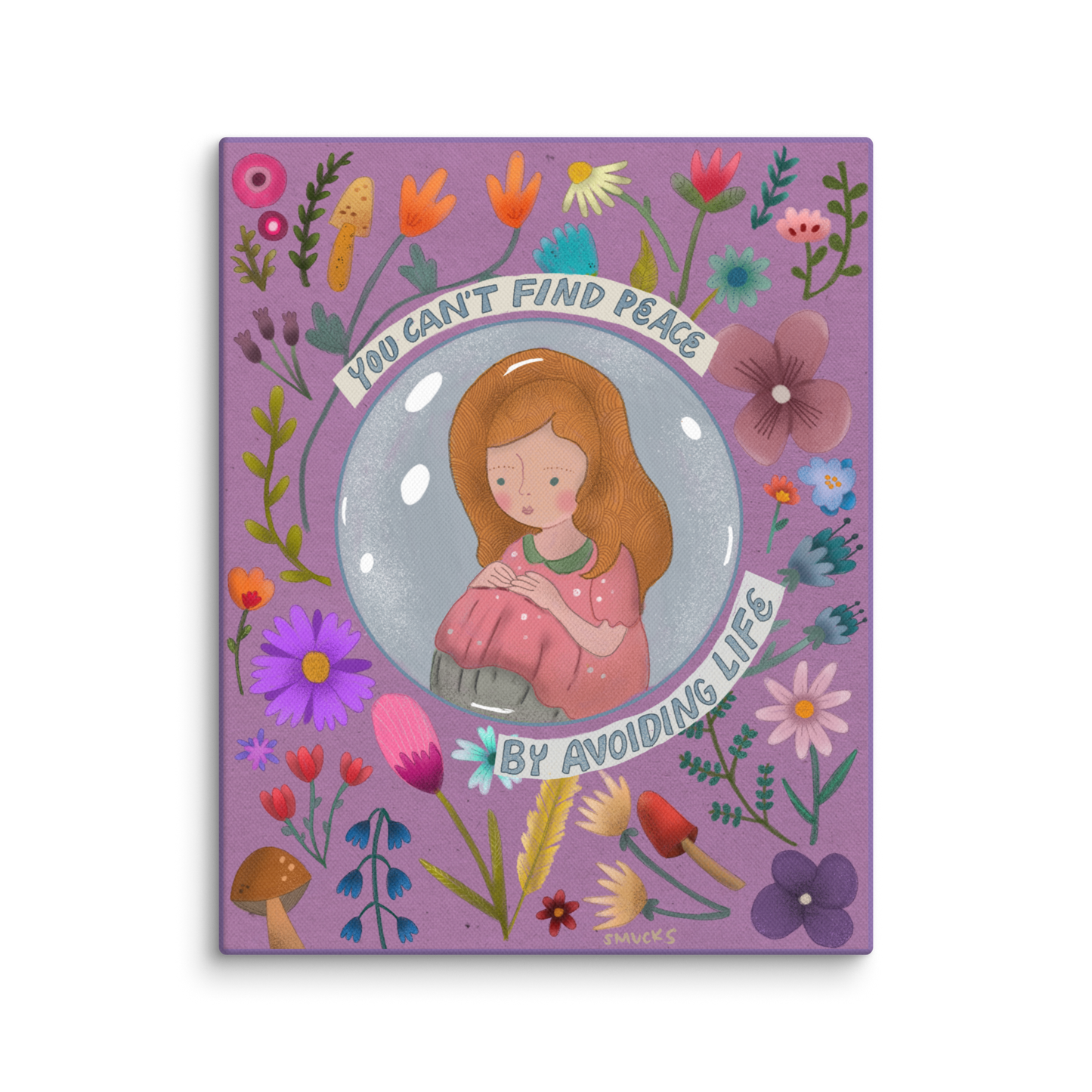 You Can't Find Peace By Avoiding Life 8x10 Canvas Wall Art