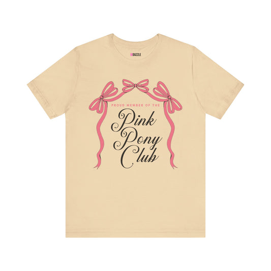 Chappell Roan inspired Proud Member Of The Pink Pony Club bow graphic unisex tshirt