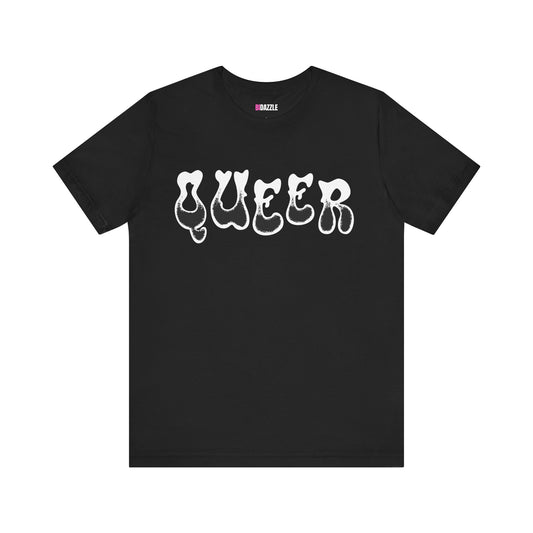 trippy cool black Queer LGBTQ pride unisex graphic tee