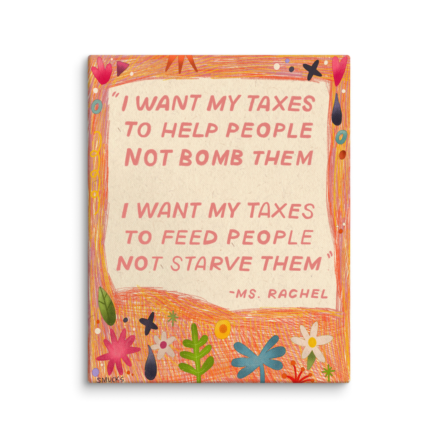 Ms. Rachel Quotation 8x10 Canvas Wall Art