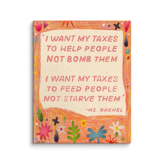 Ms. Rachel Quotation 8x10 Canvas Wall Art