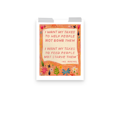 Ms. Rachel Quotation Matte Poster Art Print