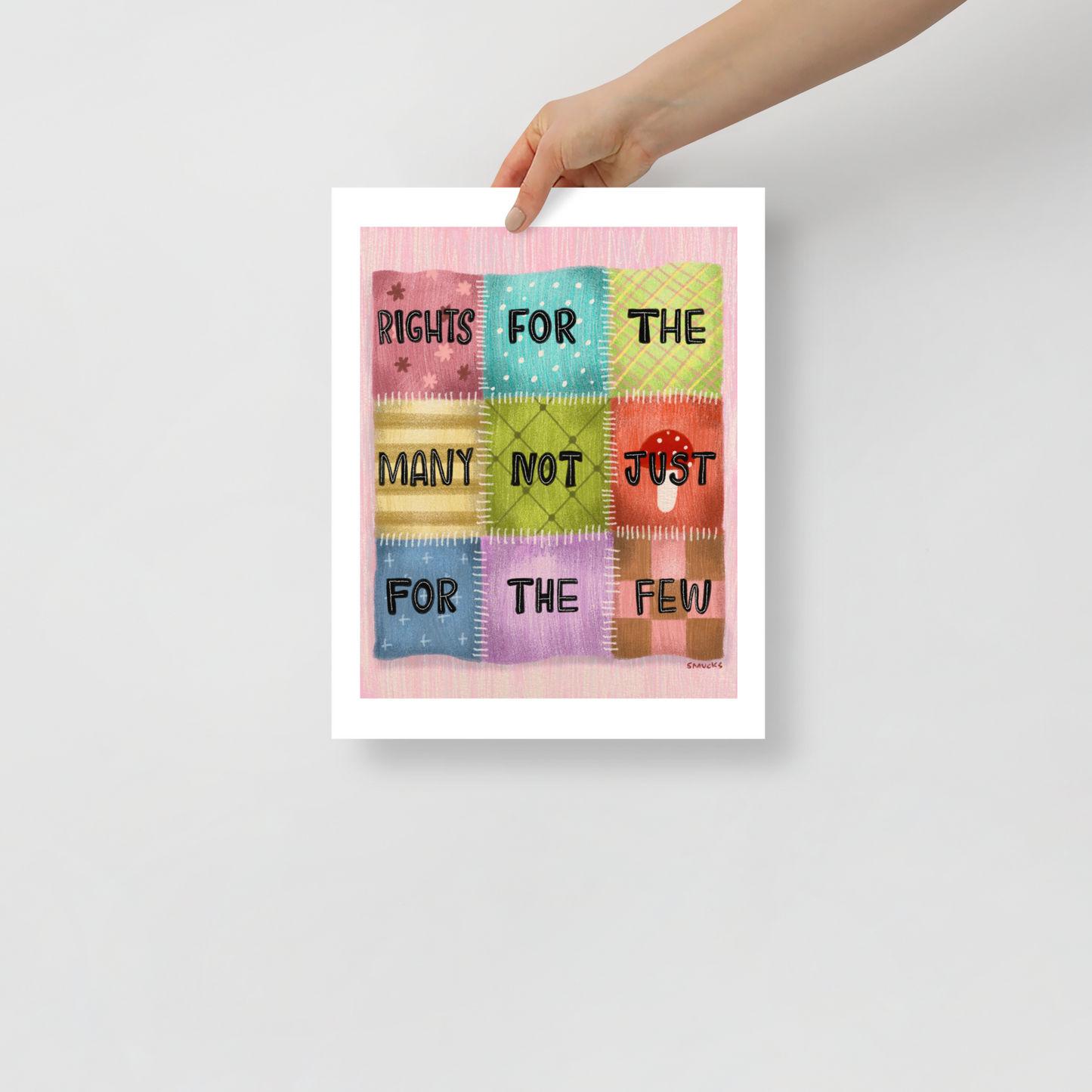 Rights For The Many Not Just For The Few Matte Poster Art Print