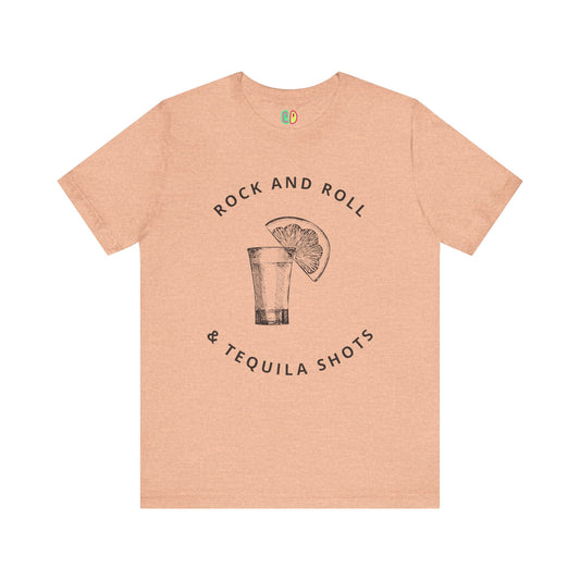 bartender rock and roll and tequila shots unisex graphic tshirt