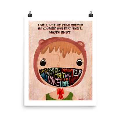 Mouth Shut Matte Art Poster Print