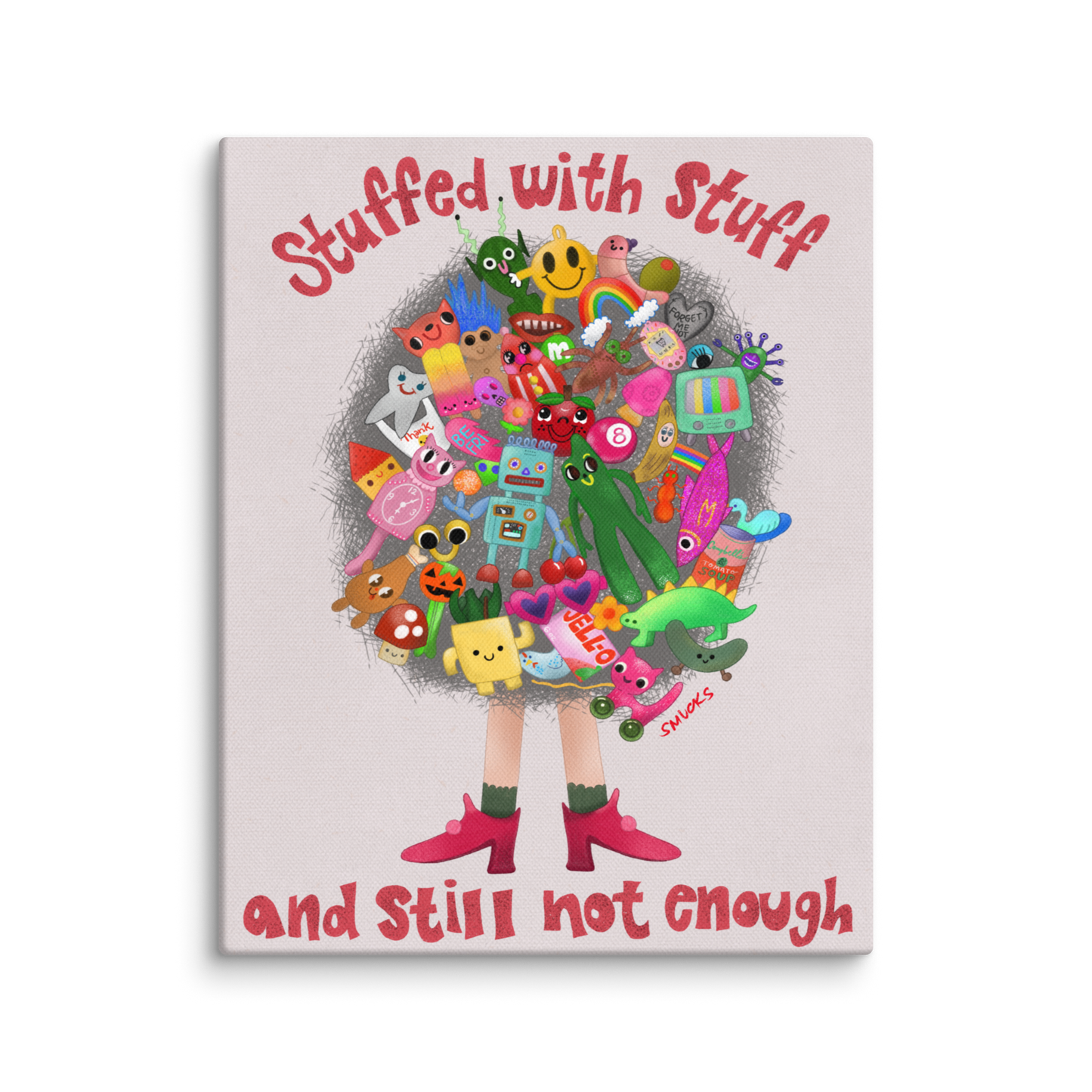 Stuffed With Stuff 8x10 Canvas Wall Art