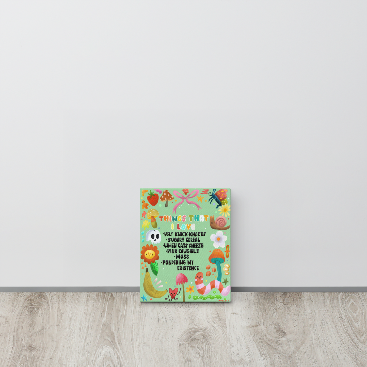 Things That I Love 8x10 Canvas Wall Art