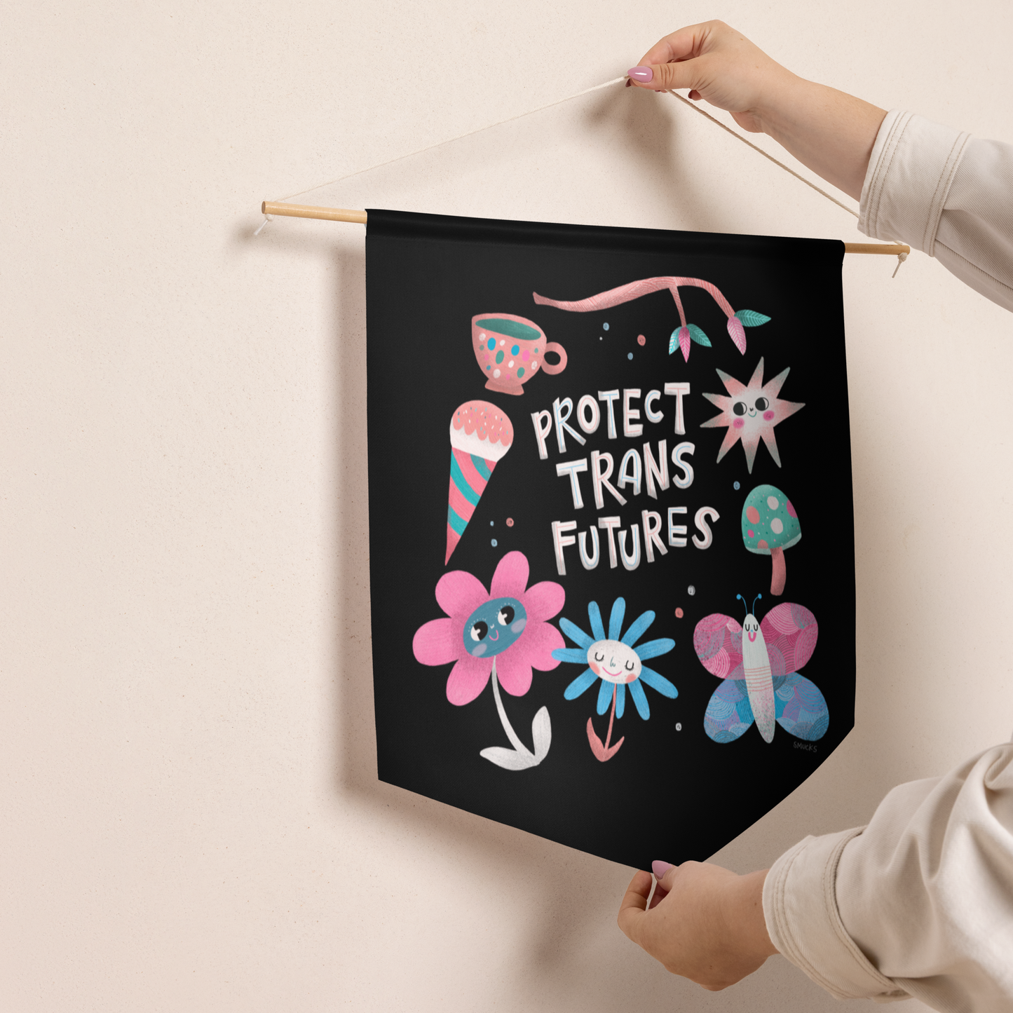 Protect Trans Futures Pennant Banner