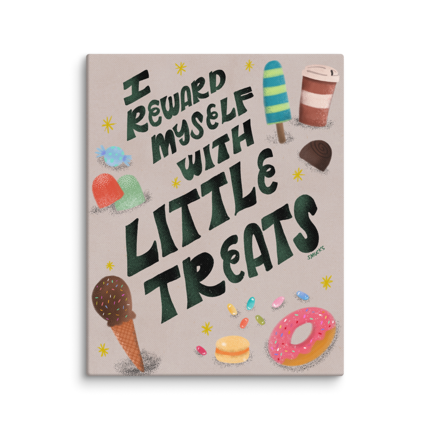 I Reward Myself With Little Treats 8x10 Canvas Wall Art