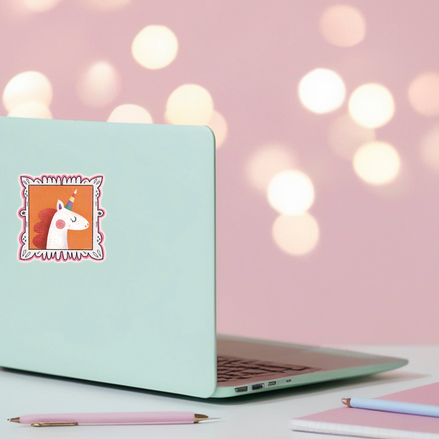 unicorn portrait sticker