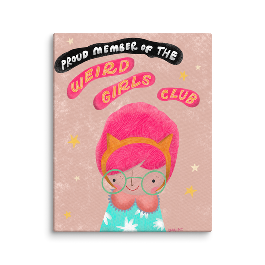 Weird Girls Club 8x10 Canvas Wall Art